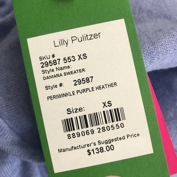 Lilly Pulitzer Periwinkle Damara sweater w/tassels - Picture 4 of 4